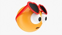 Emoji 083 With Protruding Eyes And Heart Shaped Glasses