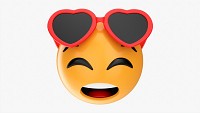 Emoji 085 Fearful With Closed Eyes And Heart Shaped Glasses
