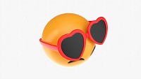 Emoji 085 Fearful With Closed Eyes And Heart Shaped Glasses