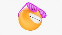 Emoji 086 Laughing With Party Glasses