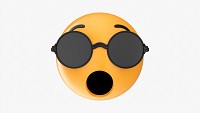 Emoji 088 Speechless With Round Glasses