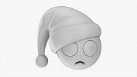 Emoji 093 Disappointed With Santa Hat