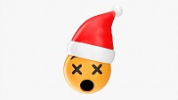 Emoji 094 Dizzy With Santa Hat