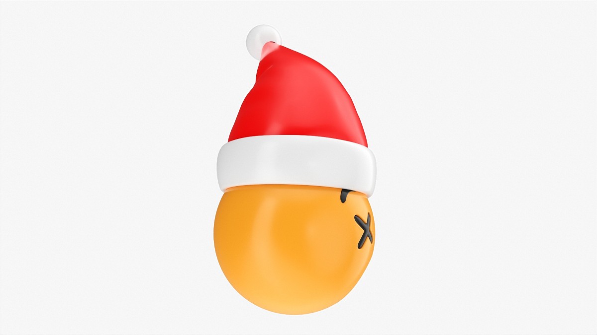 Emoji 094 Dizzy With Santa Hat