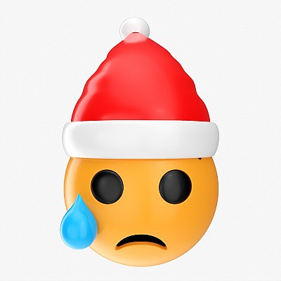 Emoji 098 Crying Santa