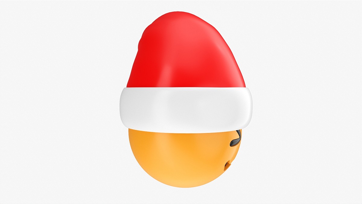 Emoji 099 Confounded With Santa Hat