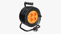 Extension cord reel with sockets 01