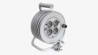Extension cord reel with sockets 01