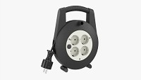 Extension cord reel with sockets 02