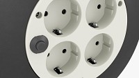 Extension cord reel with sockets 02