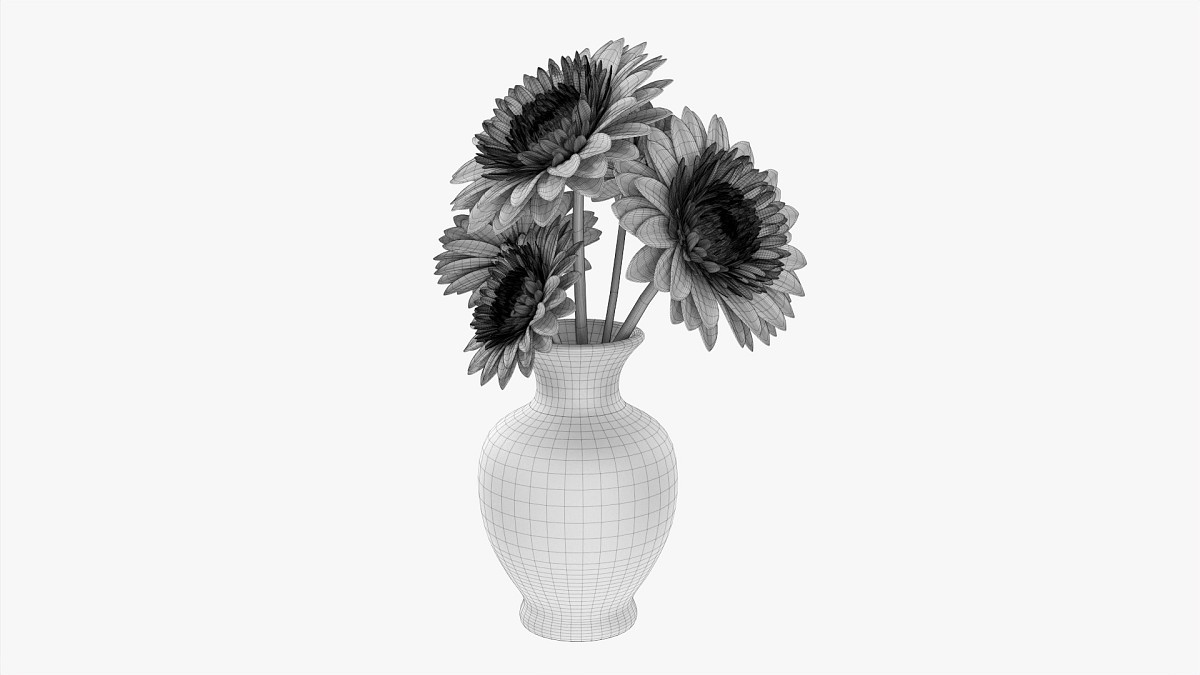 Gerbera In Vase V2