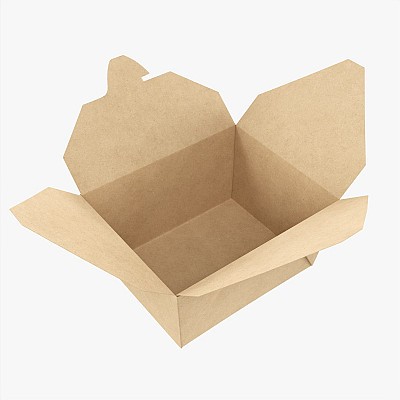 Kraft Paper Box Open