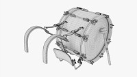 Marching Bass Drum With Carrier 18×10
