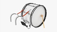 Marching Bass Drum With Carrier 24×12