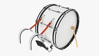 Marching Bass Drum With Carrier 26×12
