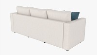 Modern Sofa 3-Seat With Pillows 01