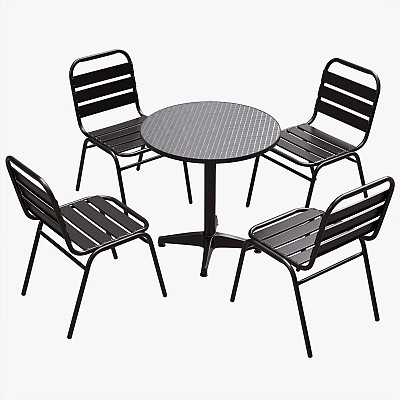 Outdoor Table Chairs Dark