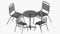 Outdoor Round Dining Table With Chairs Light
