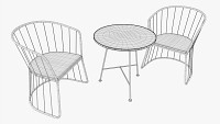 Outdoor Coffee Table With Two Chairs