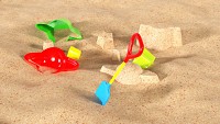 Outdoor Sandbox With Toys