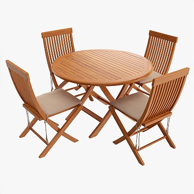 Wooden Table 4 Chairs