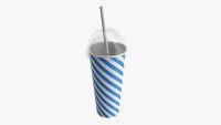 Paper Cold Cup 22 Oz With Translucent Solo Dome Lid 01