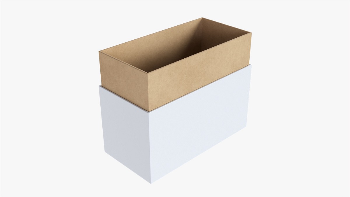 Paper Gift Box Mockup 07