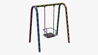 Playground metal swing 01