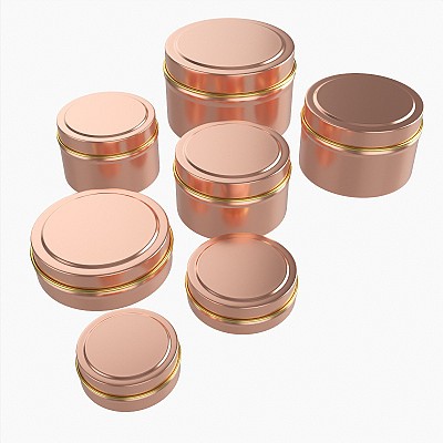 Round Gift Jars 02 Copper