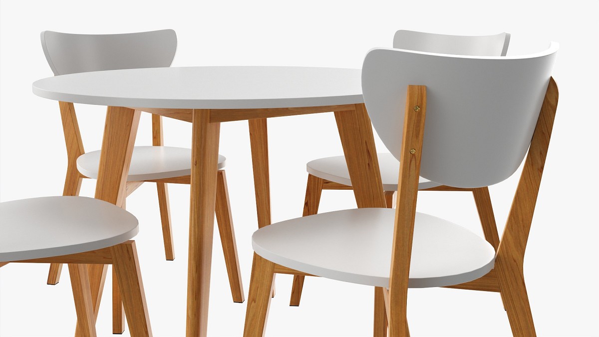Round Dining Table With Chairs 02