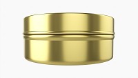 Round Gift Empty Can Jar Metal Brass 01