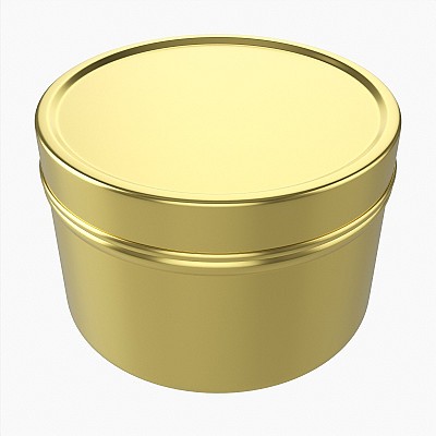 Round Gift Jar Brass 03