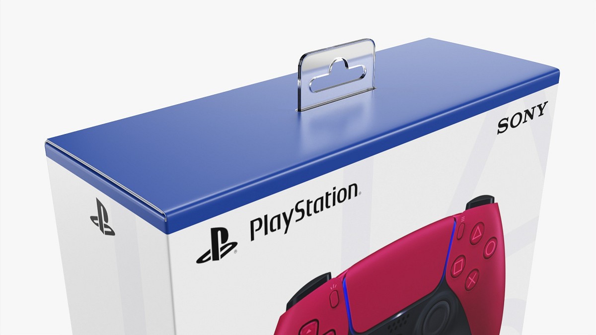 Sony Playstation 5 Dualsense Controller Cosmic Red Cardboard Box