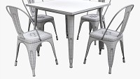 Square Dining Outdoor Table With Chairs