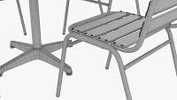 Square Metal Dining Table With Chairs