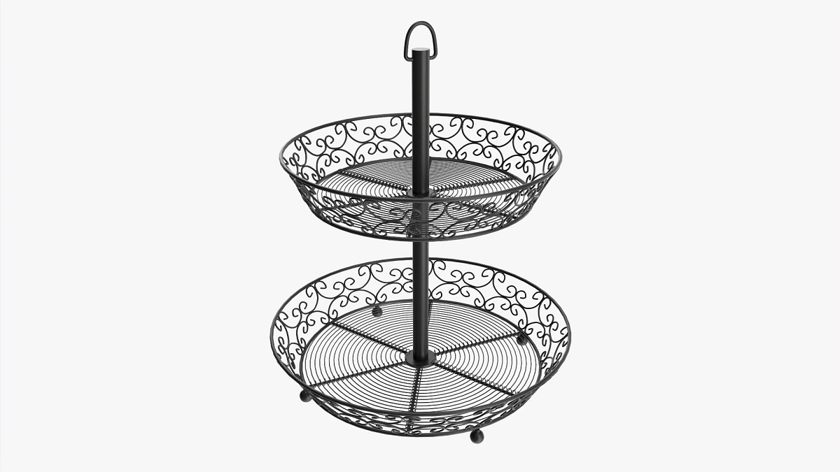 Two Tier Display Basket With Legs