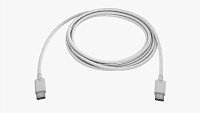 USB C Cable Doublesided White