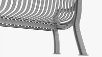 Vertical Slat Outdoor Bench With Arms