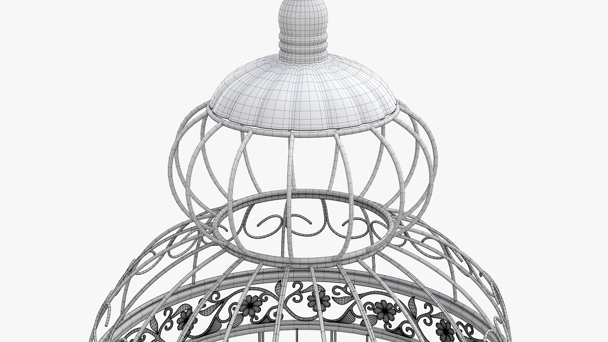 Victorian Style Bird Cage with stand