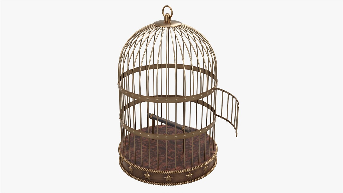 Vintage metal bird cage