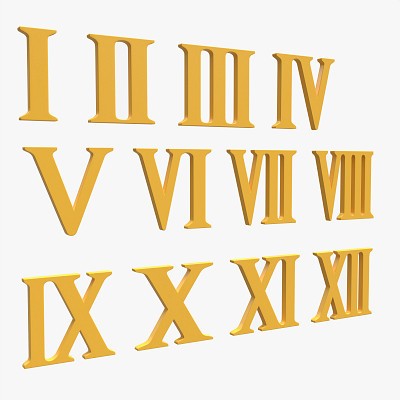 Roman numbers plastic
