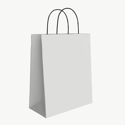 White paper bag handles 3