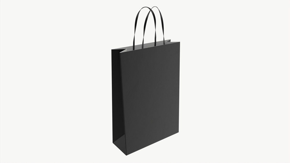 Black paper bag with handles 1