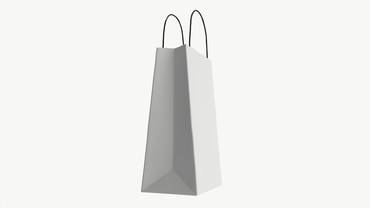 White paper bag with handles 2