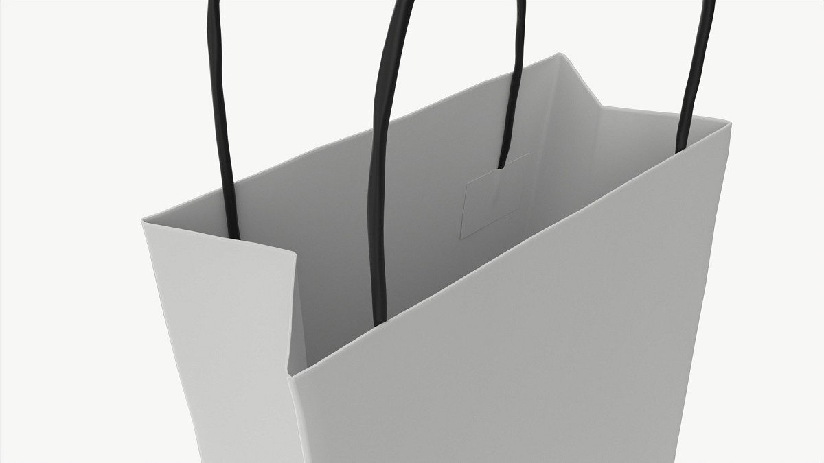 White paper bag with handles 2