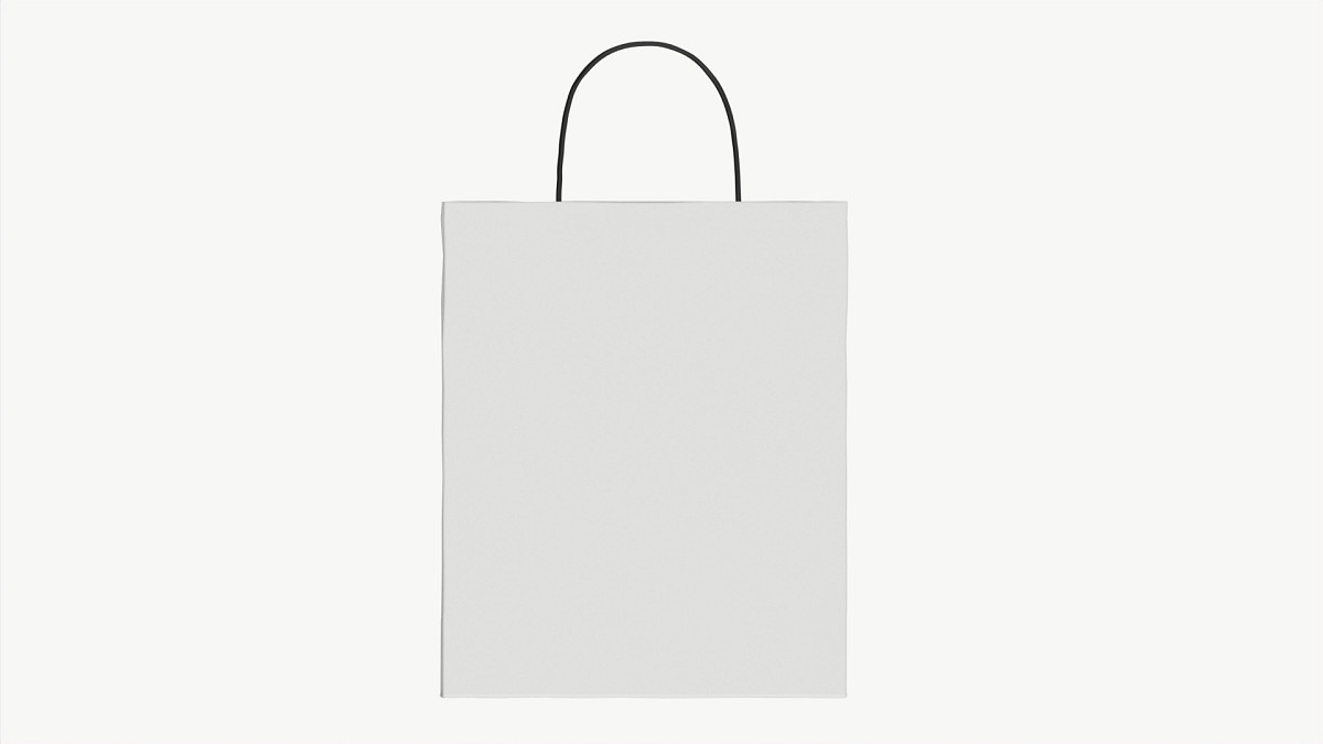 White paper bag with handles 3