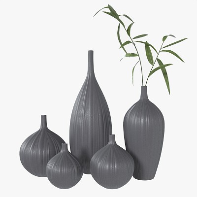 Ceramic vases with plants