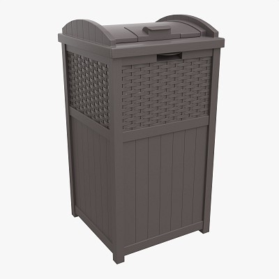 Outdoor trash can