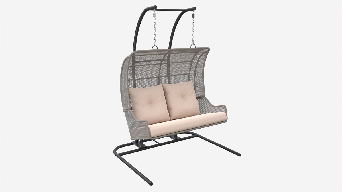 Double Steel Garden Hanging Chair