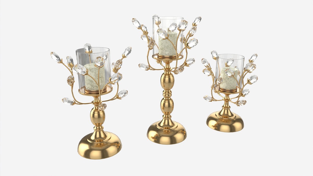 Golden Candle Holders